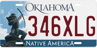 OK license plate 346XLG