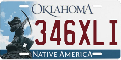 OK license plate 346XLI