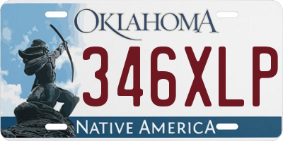 OK license plate 346XLP