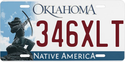 OK license plate 346XLT