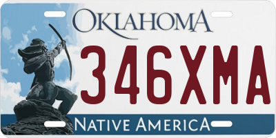 OK license plate 346XMA