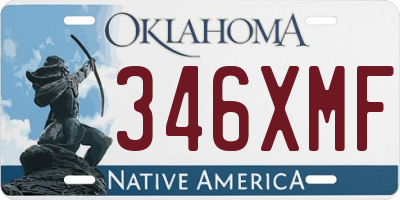 OK license plate 346XMF