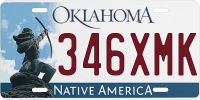 OK license plate 346XMK