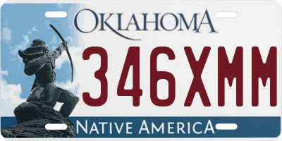 OK license plate 346XMM