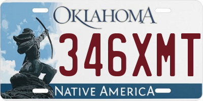 OK license plate 346XMT