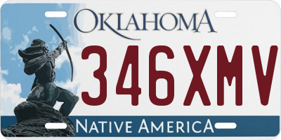 OK license plate 346XMV