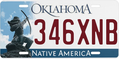 OK license plate 346XNB