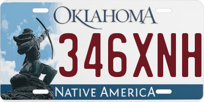 OK license plate 346XNH