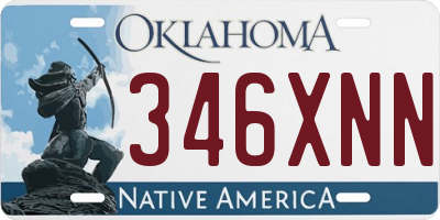 OK license plate 346XNN