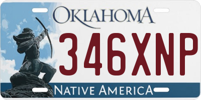 OK license plate 346XNP