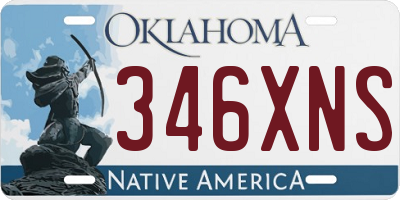 OK license plate 346XNS