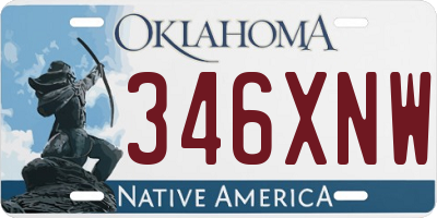 OK license plate 346XNW