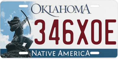 OK license plate 346XOE