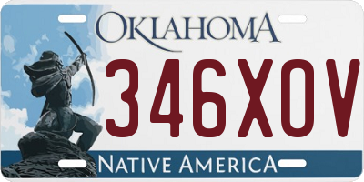 OK license plate 346XOV