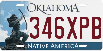 OK license plate 346XPB