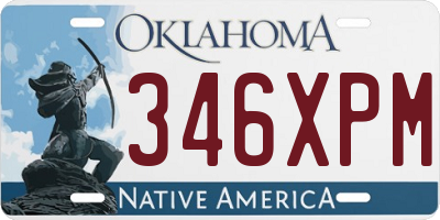OK license plate 346XPM