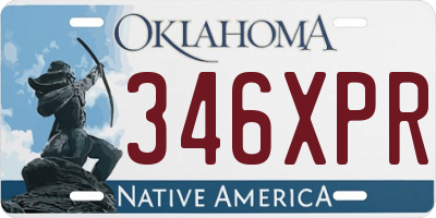 OK license plate 346XPR
