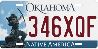 OK license plate 346XQF