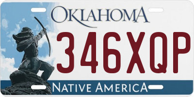OK license plate 346XQP