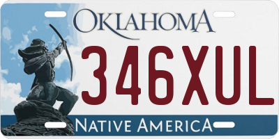 OK license plate 346XUL