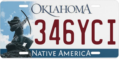 OK license plate 346YCI
