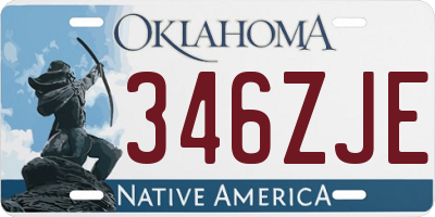 OK license plate 346ZJE