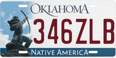 OK license plate 346ZLB