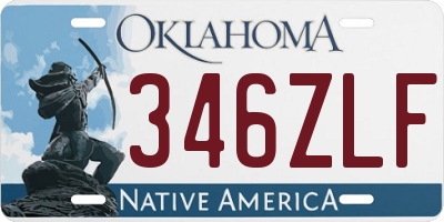 OK license plate 346ZLF