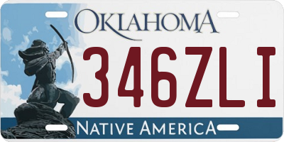 OK license plate 346ZLI