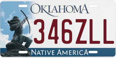 OK license plate 346ZLL