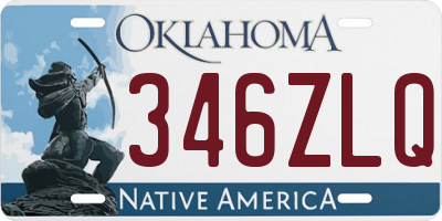 OK license plate 346ZLQ