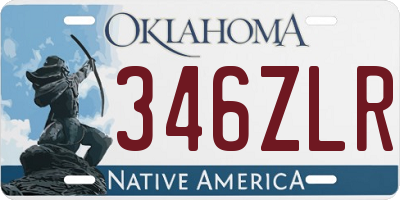 OK license plate 346ZLR