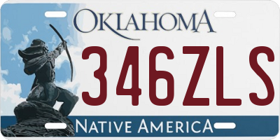OK license plate 346ZLS