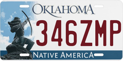 OK license plate 346ZMP