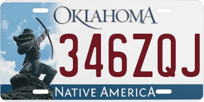 OK license plate 346ZQJ