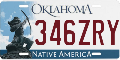 OK license plate 346ZRY