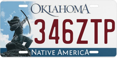 OK license plate 346ZTP