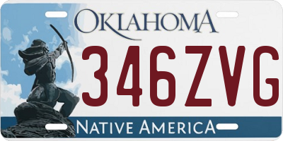OK license plate 346ZVG