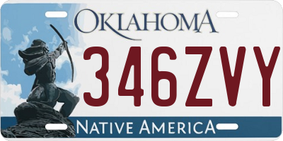 OK license plate 346ZVY