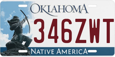 OK license plate 346ZWT