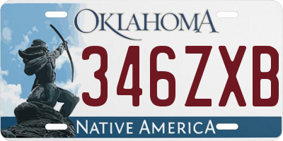 OK license plate 346ZXB