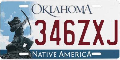 OK license plate 346ZXJ