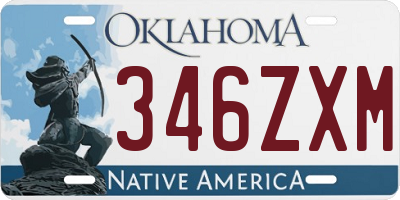 OK license plate 346ZXM