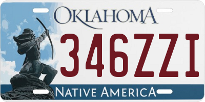 OK license plate 346ZZI