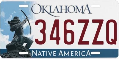 OK license plate 346ZZQ