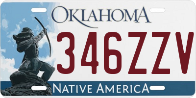 OK license plate 346ZZV