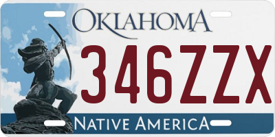 OK license plate 346ZZX