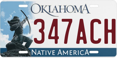 OK license plate 347ACH