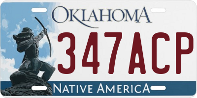 OK license plate 347ACP