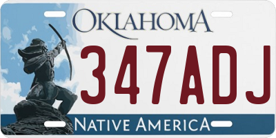 OK license plate 347ADJ